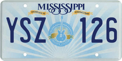 MS license plate YSZ126