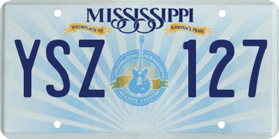 MS license plate YSZ127