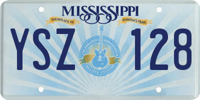 MS license plate YSZ128