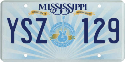 MS license plate YSZ129