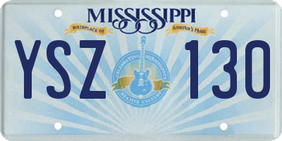 MS license plate YSZ130