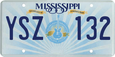 MS license plate YSZ132