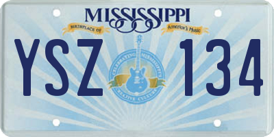 MS license plate YSZ134