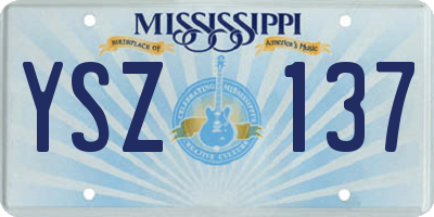 MS license plate YSZ137