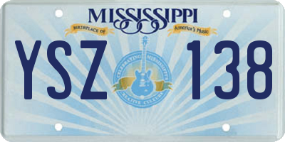 MS license plate YSZ138