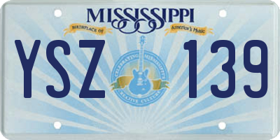 MS license plate YSZ139