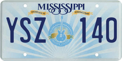 MS license plate YSZ140