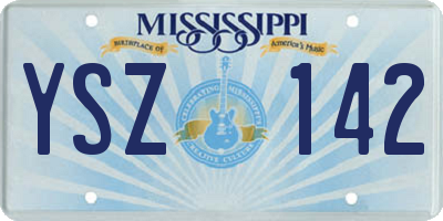 MS license plate YSZ142