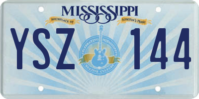 MS license plate YSZ144