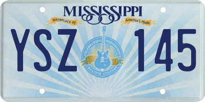 MS license plate YSZ145