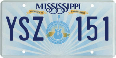 MS license plate YSZ151