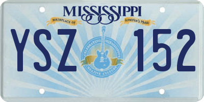 MS license plate YSZ152