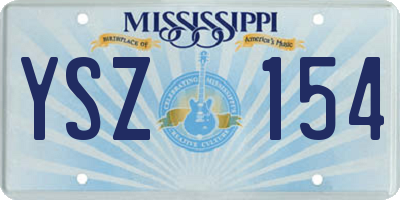 MS license plate YSZ154