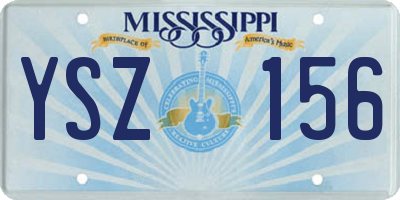 MS license plate YSZ156