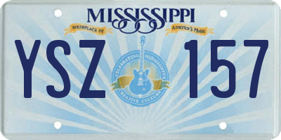 MS license plate YSZ157