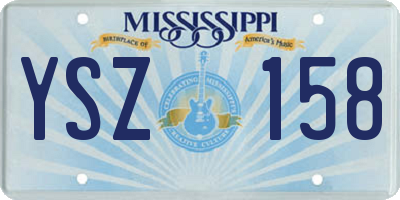MS license plate YSZ158