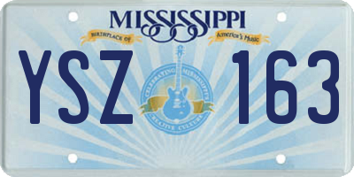 MS license plate YSZ163