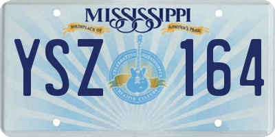 MS license plate YSZ164