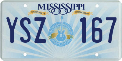 MS license plate YSZ167
