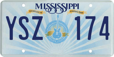 MS license plate YSZ174