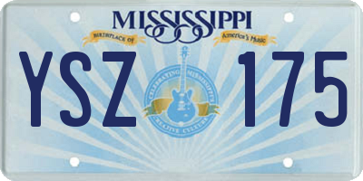 MS license plate YSZ175