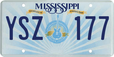 MS license plate YSZ177