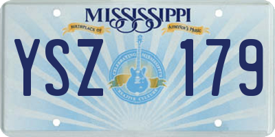 MS license plate YSZ179