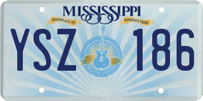 MS license plate YSZ186