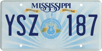 MS license plate YSZ187