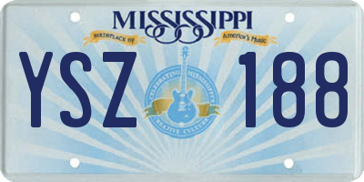 MS license plate YSZ188