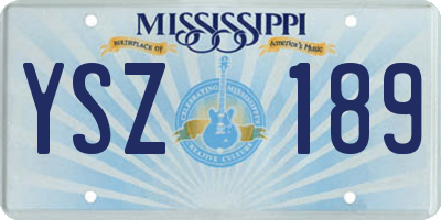 MS license plate YSZ189