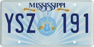 MS license plate YSZ191