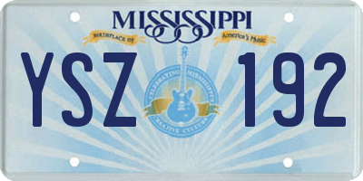 MS license plate YSZ192