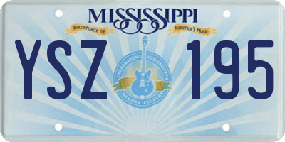 MS license plate YSZ195