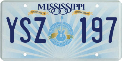 MS license plate YSZ197