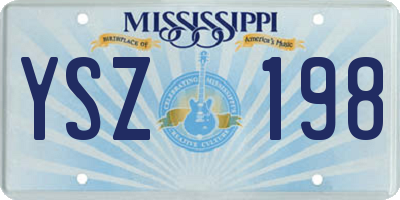 MS license plate YSZ198