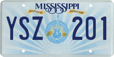 MS license plate YSZ201