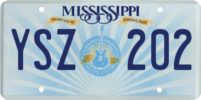 MS license plate YSZ202