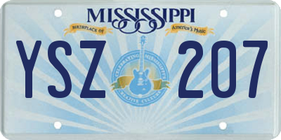 MS license plate YSZ207