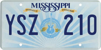 MS license plate YSZ210