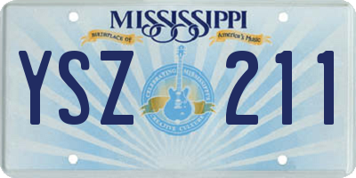 MS license plate YSZ211