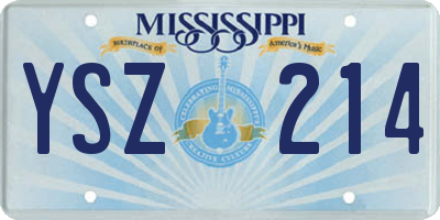 MS license plate YSZ214