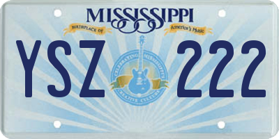 MS license plate YSZ222
