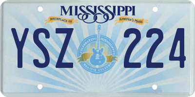 MS license plate YSZ224