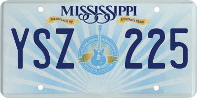 MS license plate YSZ225