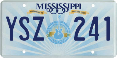 MS license plate YSZ241
