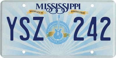MS license plate YSZ242