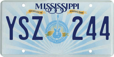 MS license plate YSZ244