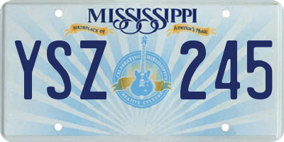 MS license plate YSZ245