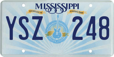 MS license plate YSZ248